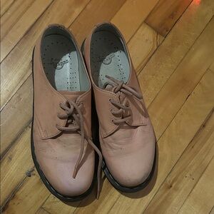 Dr. Martens Peach Lace-Up Flats